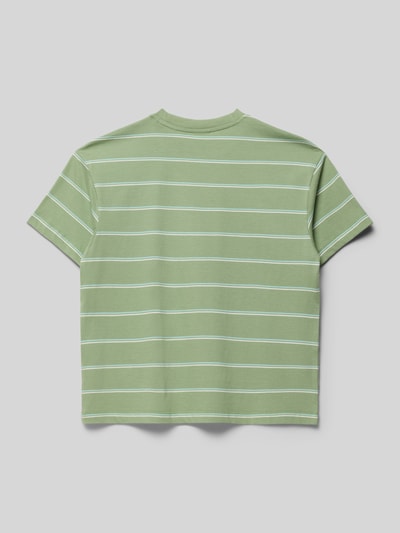 Productfoto, Regular Fit T-Shirt aus reiner Baumwolle van s.Oliver RED LABEL met all-over gestreept patroon, statement-stitching, ronde hals, korte mouw, jersey van puur katoen
