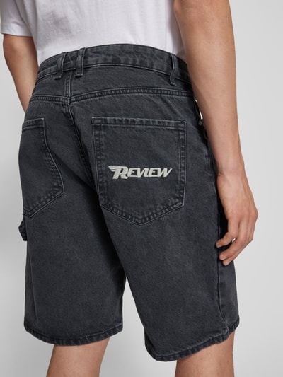 REVIEW Szorty jeansowe o kroju baggy fit z 5 kieszeniami Czarny 3