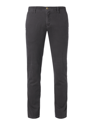 Mmx Slim Fit Chino mit feinem Allover-Muster Anthrazit 1