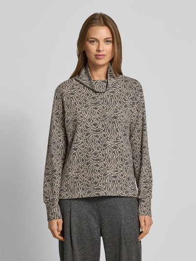 More & More Gebreide pullover met opstaande kraag Middengrijs - 4