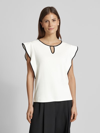 Marc Cain Blusenshirt mit Volants Offwhite 4