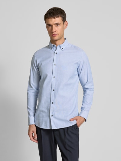 Jack & Jones Premium Freizeithemd mit Knopfleiste Modell 'LEWIS' Hellblau 4