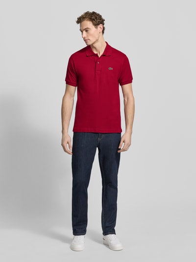 Lacoste Poloshirt mit Label-Stitching Modell 'L.12.12 CORE' Bordeaux 1
