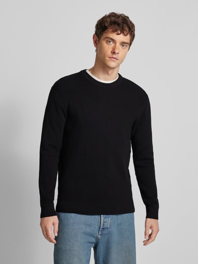 Only & Sons Gebreide pullover met ronde hals, model 'PHIL' Zwart - 4