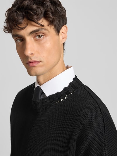 Marni Pullover in Strick-Optik im Used-Look Black 3