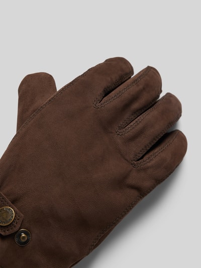 Hestra Lederhandschuhe mit Label-Prägung Modell 'Bergvik' Hellbraun 3