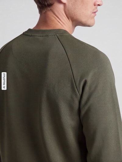 BOSS Green Sweatshirt mit tonalem Logo-Schriftzug Modell 'Salbo' Dunkelgruen 3