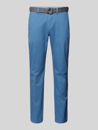 MCNEAL Slim Fit Chino mit Gürtel Ocean Melange 2