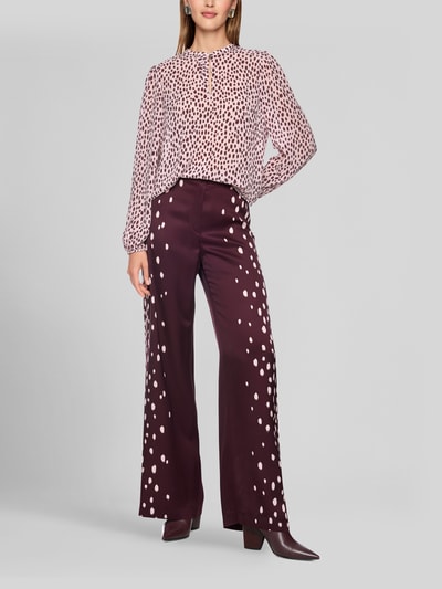 Marc Cain Loose Fit Bluse aus Polyester mit Punkte-Print Rosa 1