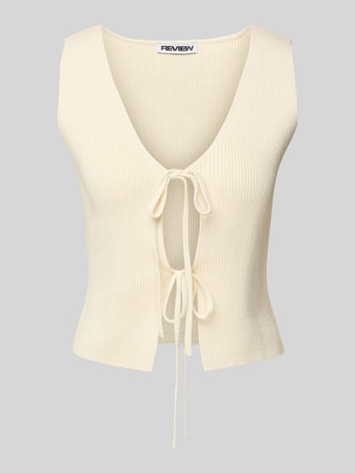 Review Stricktop mit Vorderseite zum Binden Offwhite 2