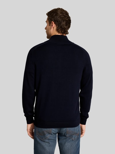 Tom Tailor Regular Fit Strickjacke aus reiner Baumwolle Marine 5