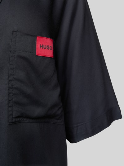 HUGO Pyjama-Oberteil aus Viskose mit Brusttasche Modell 'JADE' Black 2