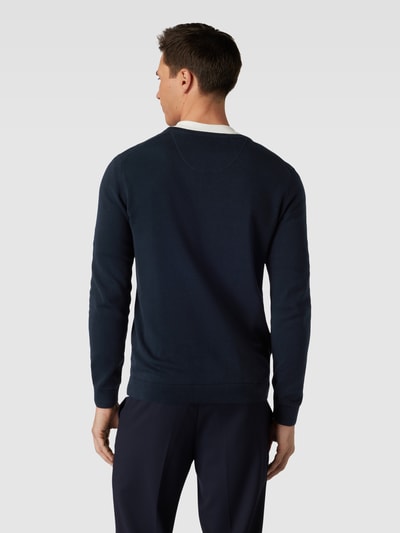 s.Oliver RED LABEL Gebreide pullover met V-hals Marineblauw - 5