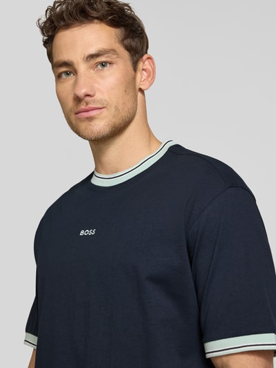 BOSS Orange Regular Fit T-Shirt aus reiner Baumwolle Modell 'TE_BLOCKS' Marine 3