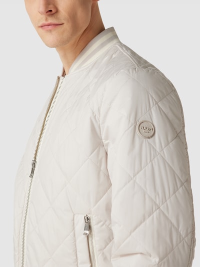 JOOP! Jeans Steppjacke mit Kontrastreifen Modell 'Grover' Weiß 3