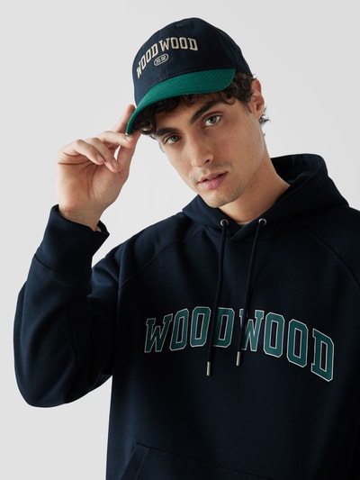 WOOD WOOD Hoodie mit Brand-Schriftzug Dunkelblau 3