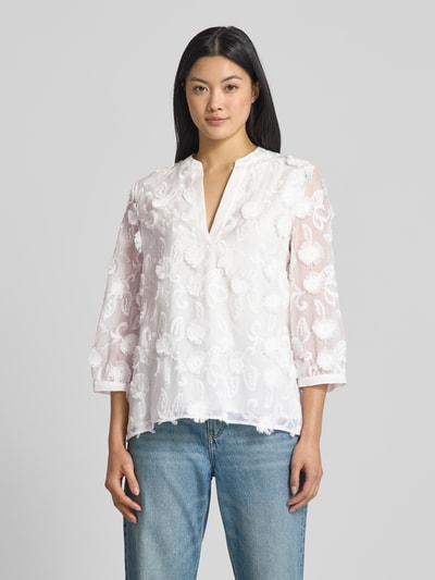 JOOP! Relaxed Fit Bluse mit 3/4-Arm Modell 'Belle' Offwhite 4