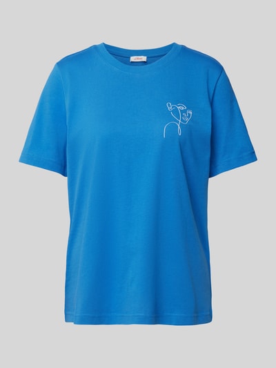 s.Oliver RED LABEL T-shirt met motiefprint Koningsblauw - 2