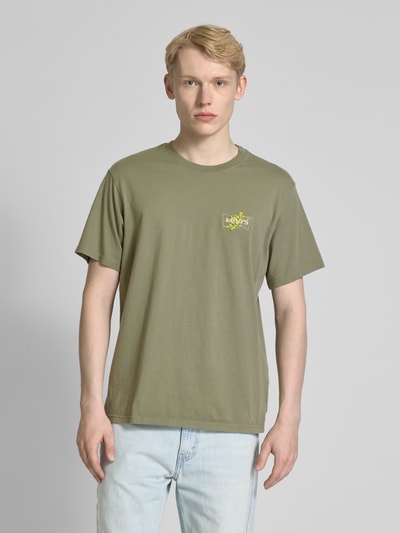 Levi's® T-Shirt mit Label-Stitching Oliv 4