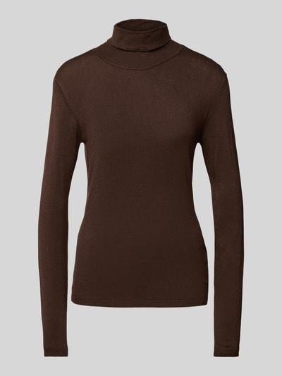 ICHI Gebreide coltrui, model 'MAFA' Donkerbruin - 2