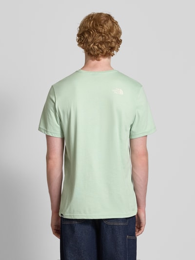 The North Face T-Shirt mit Label-Print Mint 5