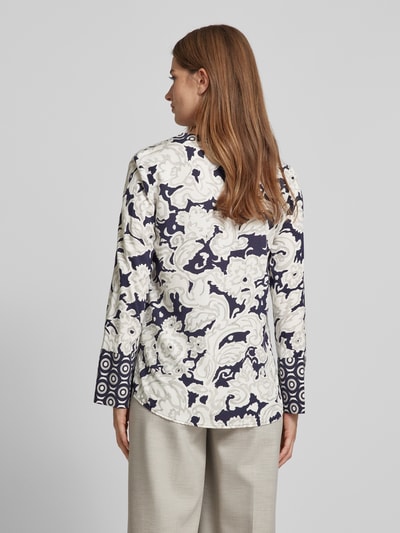 Emily Van den Bergh Blouseshirt met V-hals Donkerblauw - 5