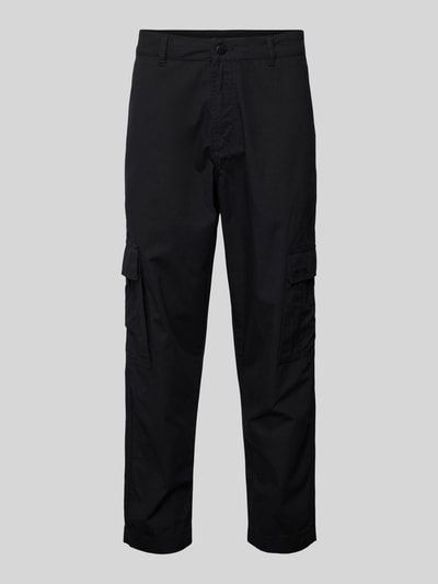Mazine Spodnie cargo o kroju regular fit z wyhaftowanym logo model ‘Gronlin’ Czarny 2