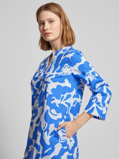 comma Casual Identity Knielanges Kleid mit Tunikakragen Blau 3