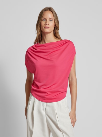 Lauren Ralph Lauren Top met plooien, model 'ARLAINE' Felroze - 4