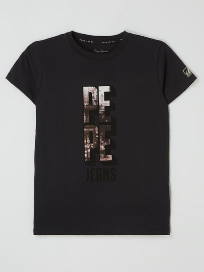 Pepe Jeans T-Shirt aus Baumwolle Modell 'Carter' Graphit 1