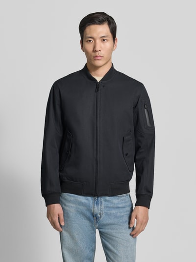 g-lab Jacke mit Stehkragen und Zweiwege-Reißverschluss Modell 'FLAP' Marine 4