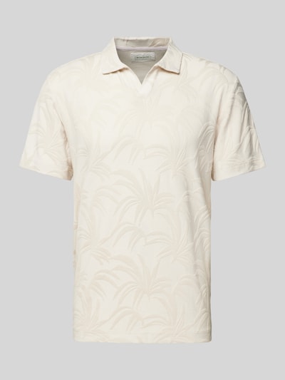 Tom Tailor Poloshirt mit Jacquard-Muster Offwhite 2