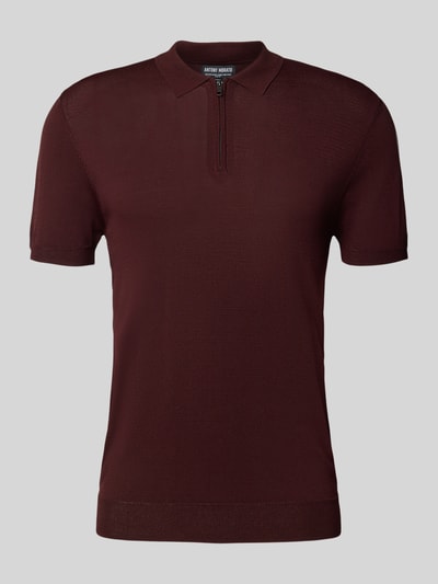 Antony Morato Poloshirt met ribboorden Bordeaux - 2