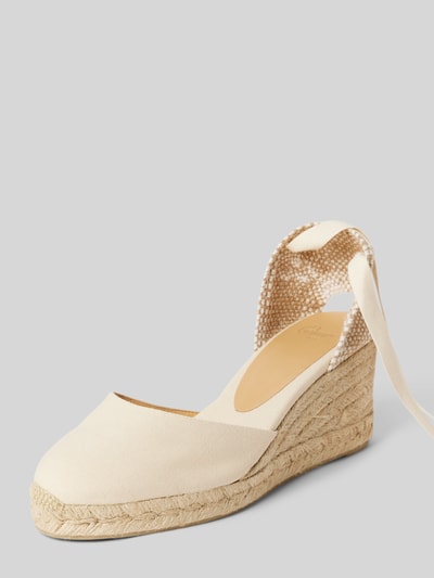 Castañer Wedges met veters, model 'CARINA' Offwhite - 1