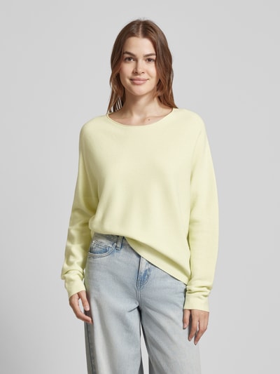 Drykorn Gebreide pullover met ronde hals, model 'MELISE' Pastelgeel - 4