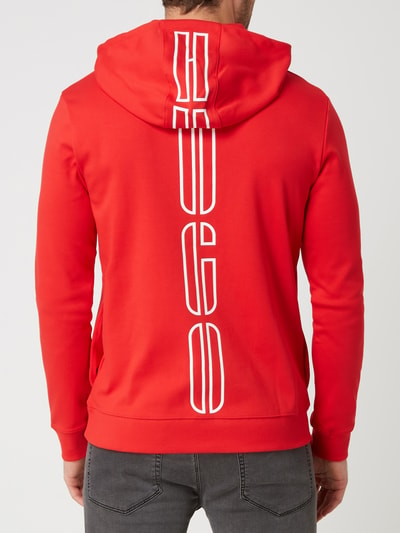 HUGO Hoodie mit Logo-Prints Modell 'Dondy' Rot 5