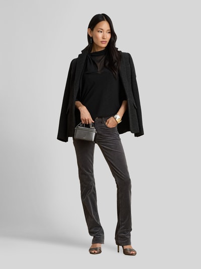 Lauren Ralph Lauren Loose Fit Langarmbluse mit Schimmernde Details Black 1