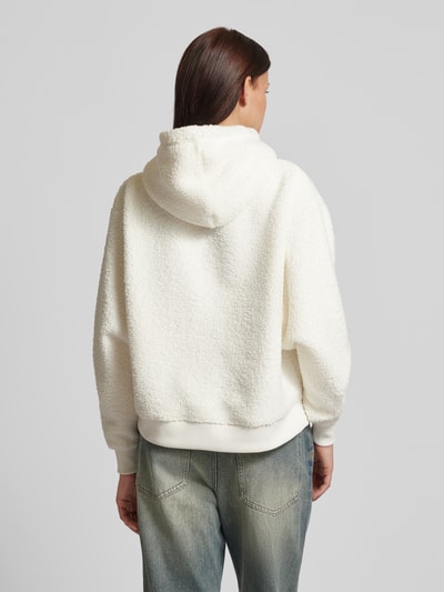 Calvin Klein Jeans Fleece hoodie met labelstitching Ecru - 5