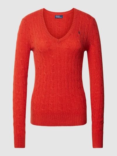 Polo Ralph Lauren Strickpullover mit Kaschmir-Anteil Modell 'KIMBERLY' Dunkelrot 2