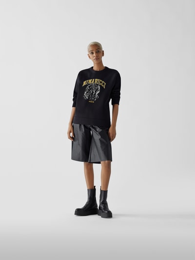 Nina Ricci Sweatshirt mit Motiv-Print Schwarz 1