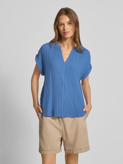 s.Oliver RED LABEL Loose fit blouseshirt van viscosemix Oceaanblauw - 4