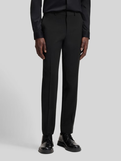 HUGO Slim Fit Anzughose aus Woll-Mix Modell 'HESTEN' Black 4