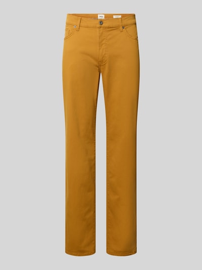 Brax Stoffen broek van mix van katoen en viscose met viscose, model 'Cadiz' Goud gemêleerd - 1