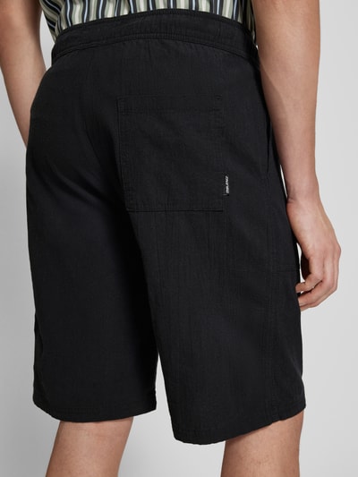 Blend Korte regular fit broek met elastische band, model 'MORGAN' Zwart - 3