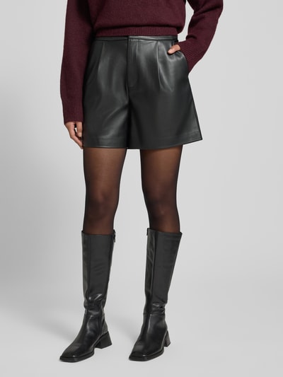 Rich & Royal Shorts in Leder-Optik mit Gesäßtaschen Black 4