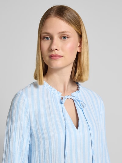 Vero Moda Sukienka midi taliowana z czystej bawełny model ‘NANNA’ Jasnoniebieski 3