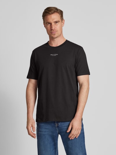 Marc O'Polo Regular Fit T-Shirt aus reiner Baumwolle Black 4