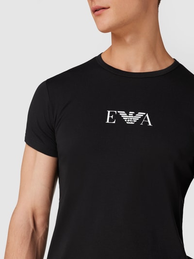 Emporio Armani T-shirt met labelprint in een set van 2 stuks Zwart - 3