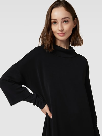 s.Oliver BLACK LABEL Mini-jurk in laagjeslook met opstaande kraag Zwart - 3