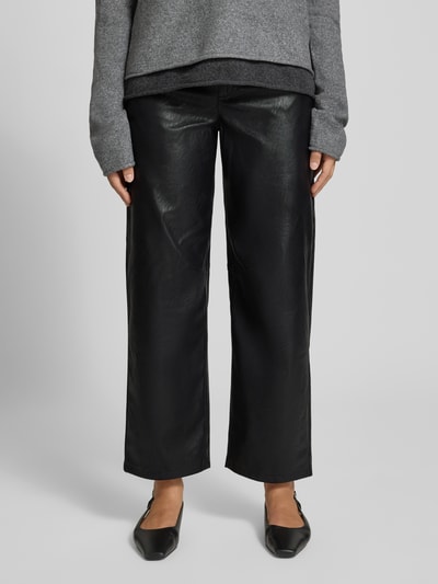 Topshop wide leg broek met riemlussen model 'Talla' Zwart - 4